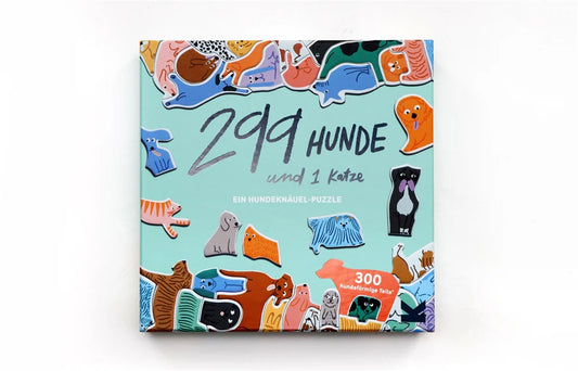 Puzzle 299 Hunde und 1 Katze