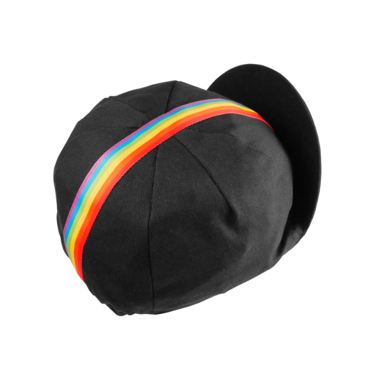 Fahrradmütze mit Regenbogen Streifen bike cap Radmütze